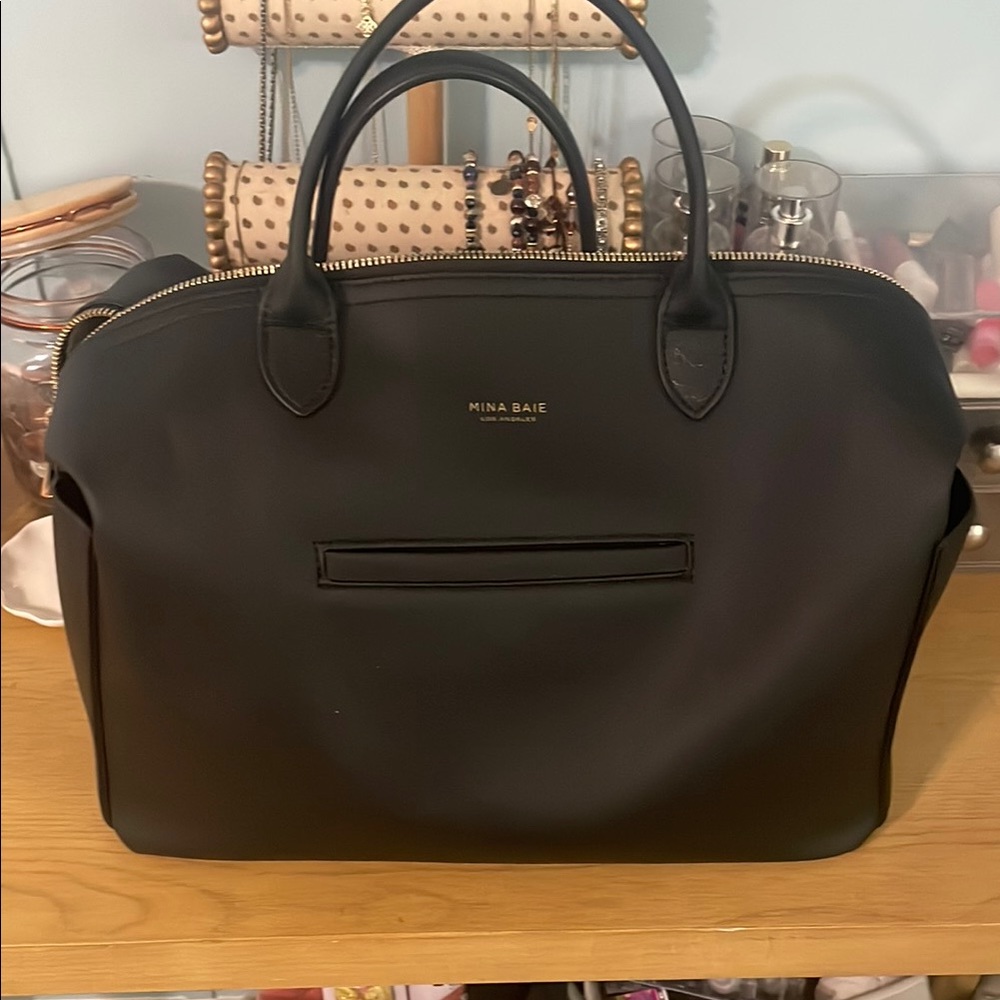 Mina Baie Black baby diaper bag